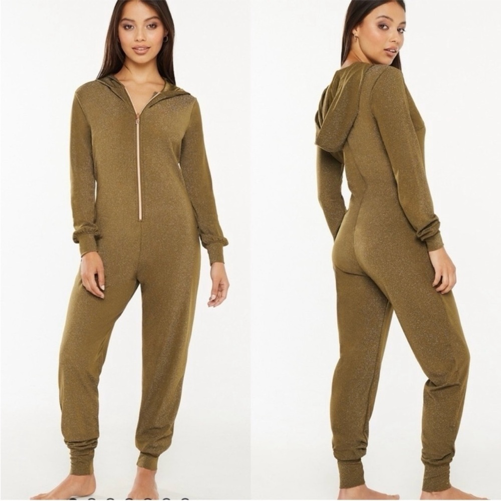 Savage X Fenty Sleep & Shine Hooded Onsie Loungewear Jumpsuit NWT Extra Large